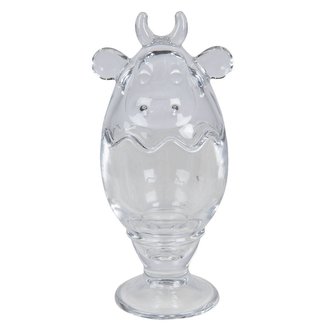 Skleněná mistička s poklopem COW