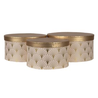 Sada tří kulatých krabic s víkem