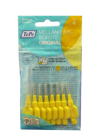 TEPE Mezizubní kartáčky 0,7mm Normal-žlutý 8ks