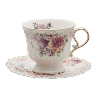 Porcelánový šálek s podšálkem