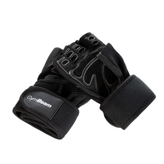 Fitness rukavice Wrap black - GymBeam - Velikost M