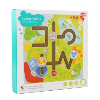 Lucy & Leo dřevěný motorický labyrint - Slunné údolí