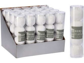 dekorace KOULE 6cm BAVLNA BÍ (4ks)