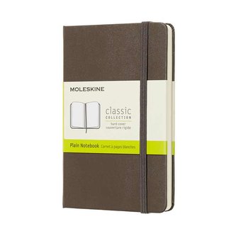 Moleskine: Zápisník tvrdý čistý hnědý S