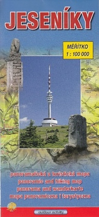 Jeseníky panoramatická a turistická mapa