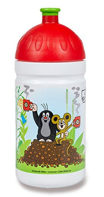 R&B Zdravá lahev - Krtek a jahody - červená 0,5 l