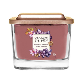 Svíčka ve skleněné váze Yankee Candle, Hroznové víno a šafrán, 96 g