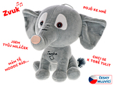 Slon Tamba plyšový 19cm na baterie česky mluvící 0m+ v sáčku