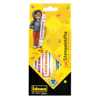 Fixy oboustranné Idena, 6 barev