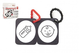 Stimulační dřevěné kartičky 3.díl - Svět okolo nás černobílé v krabičce 15x15x5cm 12m+