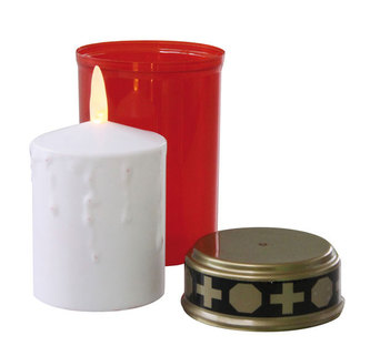 LED hřbitovní svíčka EMOS P4601 červená