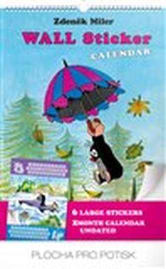 Nástěnný kalendář Krteček se samolepkami, 33 × 46 cm