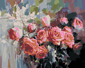 Malování podle čísel - PROSTĚ KRÁSNÁ KYTICE - 40x50 cm, vypnuté plátno na rám