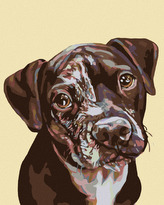 Malování podle čísel - FLEKATÉ ŠTĚNĚ - 80x100 cm, vypnuté plátno na rám