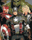 Malování podle čísel - AVENGERS - 80x100 cm, bez rámu a bez vypnutí plátna