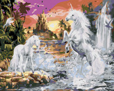 Malování podle čísel - JEDNOROŽEC - 80x100 cm, vypnuté plátno na rám