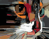 Malování podle čísel - ABSTRAKTNÍ KOČKA - 80x100 cm, vypnuté plátno na rám