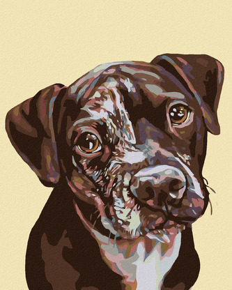 Malování podle čísel - FLEKATÉ ŠTĚNĚ - 80x100 cm, bez rámu a bez vypnutí plátna