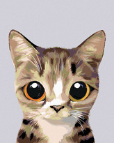 Malování podle čísel - OKATÁ MOUROVATÁ KOČIČKA - 80x100 cm, vypnuté plátno na rám