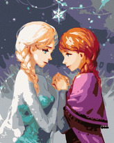 Malování podle čísel - LEDOVÉ KRÁLOVSTVÍ II - 40x50 cm, vypnuté plátno na rám