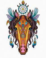 Malování podle čísel - MANDALA KŮŇ - 80x100 cm, bez rámu a bez vypnutí plátna