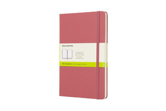 Moleskine: Zápisník tvrdý čistý růžový L