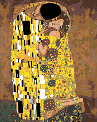 Malování podle čísel - POLIBEK (Gustav Klimt) - 40x50 cm, bez rámu a bez vypnutí plátna