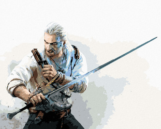 Malování podle čísel - BOJUJÍCÍ ZAKLÍNAČ - 40x50 cm, bez rámu a bez vypnutí plátna