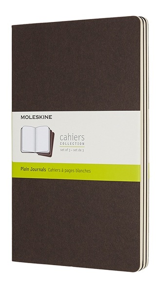 Moleskine: Sešity 3 ks čisté hnědé L