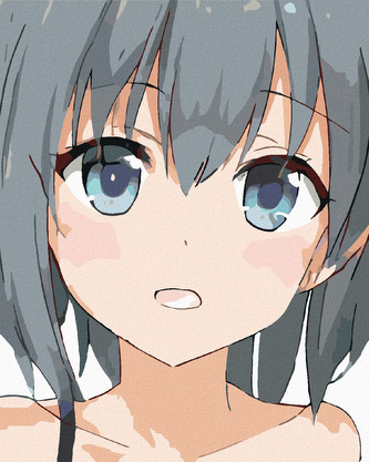Malování podle čísel - ANIME GIRL PORTRÉT - 80x100 cm, bez rámu a bez vypnutí plátna