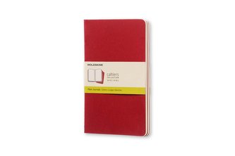 Moleskine Sešity 3 ks červené L, čisté