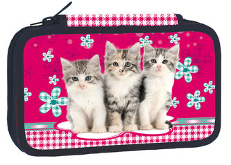 Školní penál třípatrový - Cats