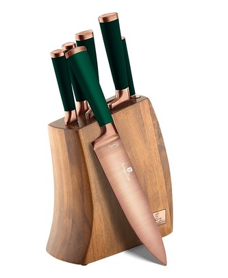 Sada nožů v dřevěném bloku 7 ks Emerald Collection