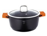 Kastrol s mramorovým povrchem a poklicí 24 cm Granit Diamond Line BERLINGERHAUS BH-1095