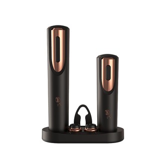 Vývrtka elektrická + vakuová pumpa na víno Black Rose Collection