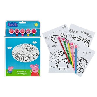 Sada omalovánek s pastelkami Prasátko Peppa