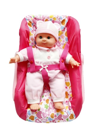 Panenka Bambolina s autosedačkou 30 cm