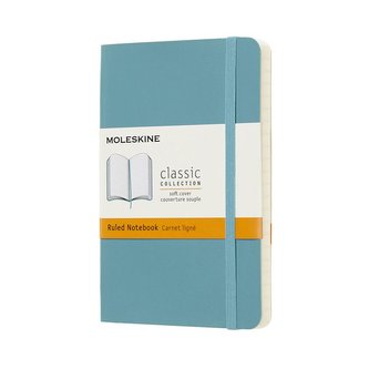 Moleskine: Zápisník měkký linkovaný modrozelený S
