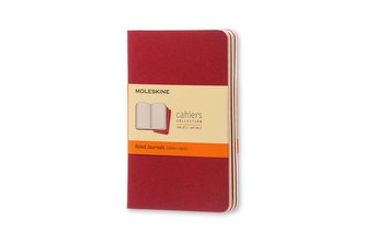 Moleskine: Sešity 3 ks linkované červené S