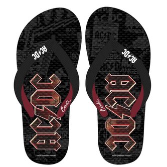 Pánské plážové žabky AC/DC: Logo (velikost EU 40) černá