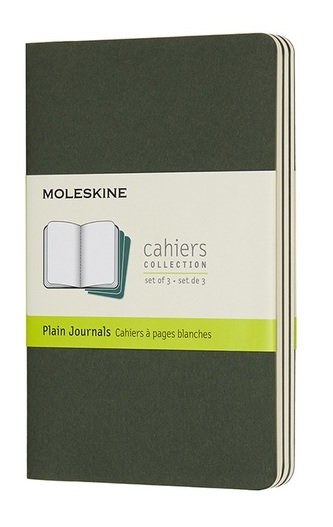 Moleskine: Sešity 3 ks čisté zelené S