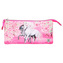 Penál taštička Miss Melody, Miss Melody a Black Angel, růžová, rozkvetlé třešně, s dvojitým zipem