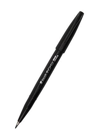 Popisovač Pentel Touch Brush - černý