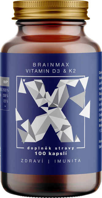 BrainMax - Vitamin D3 K2 5000 IU/K2-MK7 150mcg 100cps