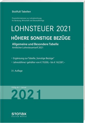Tabelle, Lohnsteuer 2022 Höhere Sonstige Bezüge