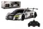 Auto RC Audi R8 plast 28cm stříbrné 27MHz na dálk. ovládání na baterie v krabici 43x15x17cm