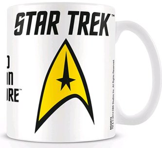 Bílý keramický hrnek Star Trek: To Boldly Go (objem 315 ml)