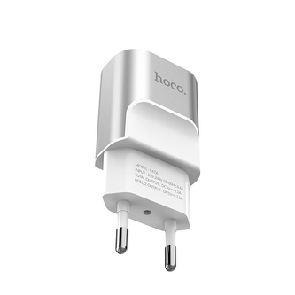 Cestovní nabíječ HOCO C47A 2xUSB 2,1A Metal, barva bílá
