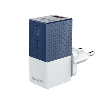 Cestovní nabíječ s funkcí POWER BANK, LDNIO PA307, 2600mAh bílá/modrá