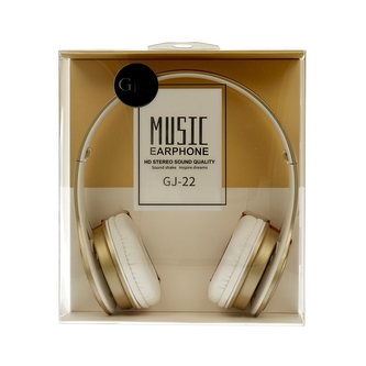 Sluchátka GJBY GJ-22 AUDIO Extra BASS barva zlatá